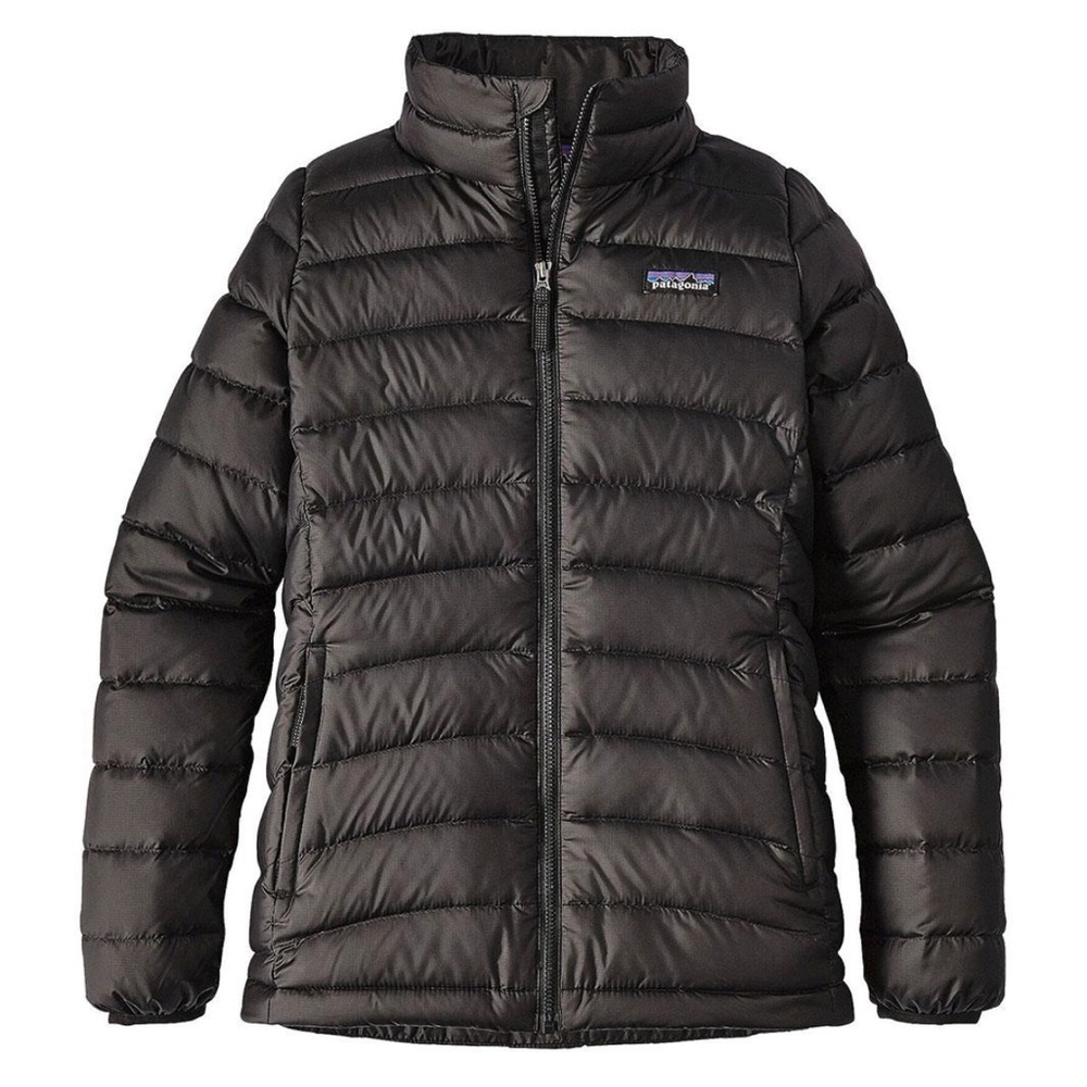 Patagonia down sweater kids size small 7-8 jacket girls boys black